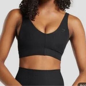 Gymshark Ribbed Sports Bra - Black